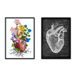 Charger l'image dans la galerie, heart anatomy art prints in floral and chalkboard styles by codex anatomicus
