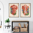 Load image into Gallery viewer, Back muscles anatomy poster
