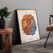 Load image into Gallery viewer, Brain anatomy art print
