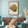 Load image into Gallery viewer, Brain anatomy IV - Floral - Vintage
