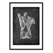 Laden Sie das Bild in den Galerie-Viewer, back muscles anatomy poster in chalkboard style by codex anatomicus
