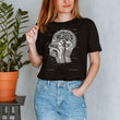 Laden Sie das Bild in den Galerie-Viewer, brain and head anatomy t-shirt for women by codex anatomicus
