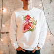 Laden Sie das Bild in den Galerie-Viewer, floral heart anatomy sweatshirt for men by codex anatomicus
