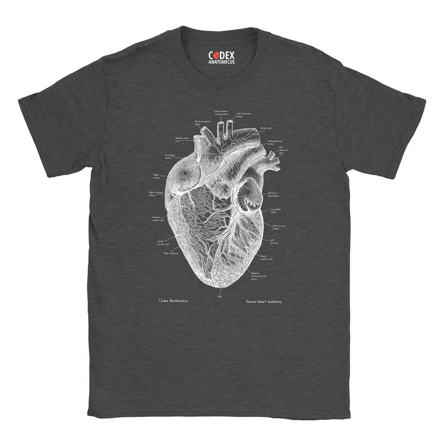 Heart Anatomy T-Shirt - Chalkboard - Codex Anatomicus