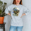 Load image into Gallery viewer, floral skull anatomy sweatshirt for women by codex anatomicus
