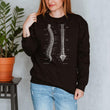 Laden Sie das Bild in den Galerie-Viewer, anatomical spine chalkboard sweatshirt for women by codex anatomicus
