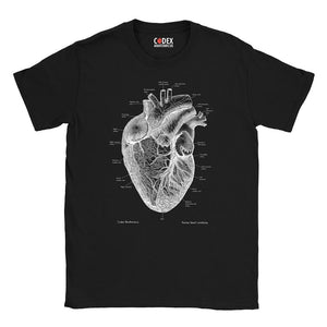 Heart Anatomy T-Shirt - Chalkboard - Codex Anatomicus