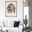 Charger l'image dans la galerie, Rib cage print Vintage Anatomy Poster in a frame
