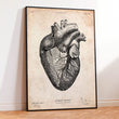 Charger l'image dans la galerie, Vintage anatomy poster of a human heart by codex anatomicus
