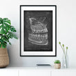 Charger l'image dans la galerie, Teeth and jaws Chalkboard anatomy poster by Codex Anatomicus
