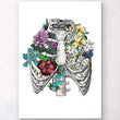 Charger l'image dans la galerie, Rib cage with flowers art print
