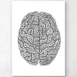 Charger l'image dans la galerie, Minimal geometric brain anatomy art print
