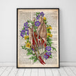 Charger l'image dans la galerie, Hand anatomy art print on old dictionary page
