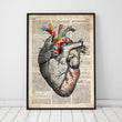 Charger l'image dans la galerie, Floral pattern heart anatomy art poster
