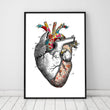 Charger l'image dans la galerie, Floral pattern heart anatomy art poster
