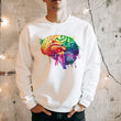 Laden Sie das Bild in den Galerie-Viewer, watercolor brain anatomy sweatshirt for medical students by codex anatomicus
