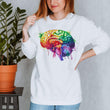 Laden Sie das Bild in den Galerie-Viewer, watercolor brain anatomy sweatshirt for nurses by codex anatomicus
