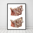 Charger l'image dans la galerie, Geometrical face anatomical art print

