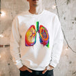 Laden Sie das Bild in den Galerie-Viewer, watercolor lungs pullover for nurses
