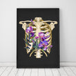 Load image into Gallery viewer, Floral rib cage anatomy art print
