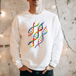 Load image into Gallery viewer, watercolor dna anatomy sweatshirt for med students by codex anatomicus
