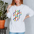 Load image into Gallery viewer, watercolor dna anatomy sweatshirt for medical students by codex anatomicus
