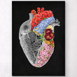 Charger l'image dans la galerie, Anatomical heart with flowers
