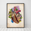 Load image into Gallery viewer, Heart with flowers art print
