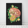 Charger l'image dans la galerie, brain anatomy floral art print
