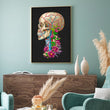 Load image into Gallery viewer, Floral skull anatomy art

