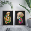 Load image into Gallery viewer, Skull with flowers art
