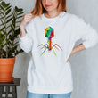 Laden Sie das Bild in den Galerie-Viewer, white virus sweatshirt for women
