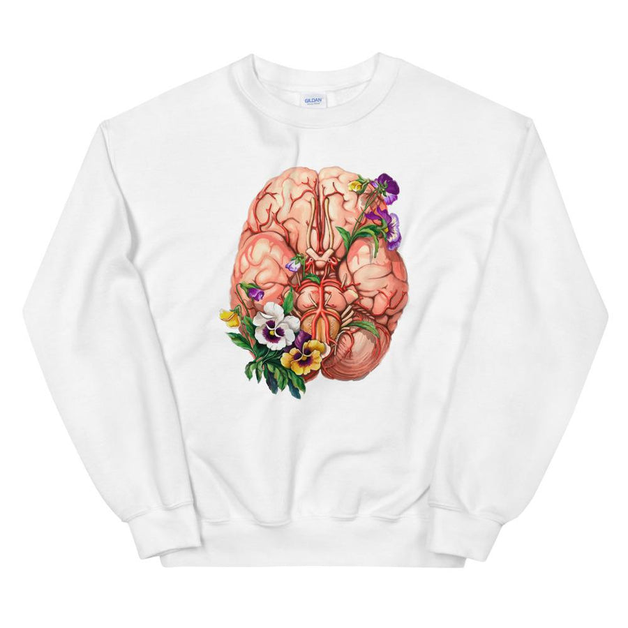 Brain Anatomy Sweatshirt - Floral - Codex Anatomicus