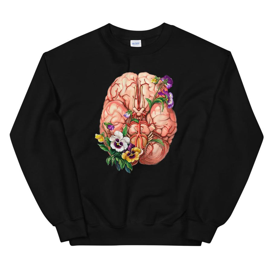 Brain Anatomy Sweatshirt - Floral - Codex Anatomicus